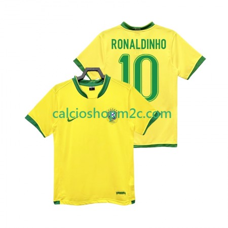 Brasile RONALDINHO 10 2006 Retro Maglia Prima Manica Corta
